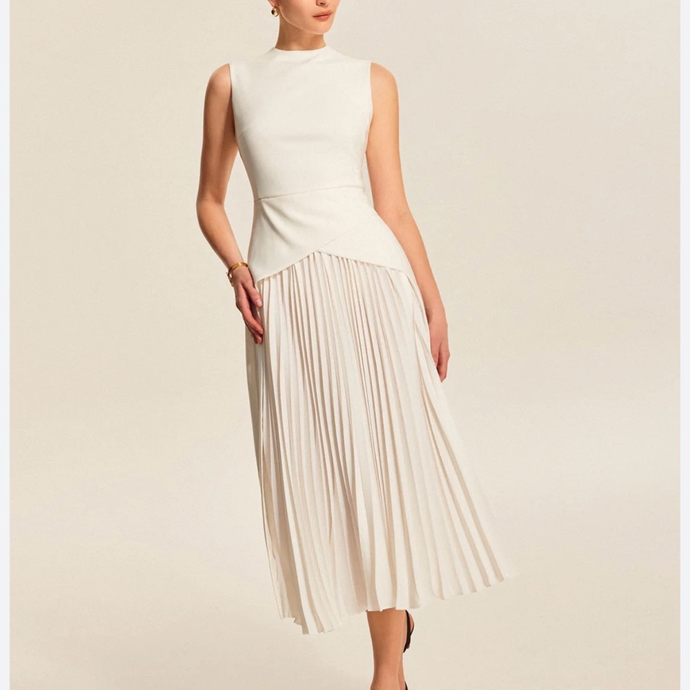 Commense White Elegant Dress